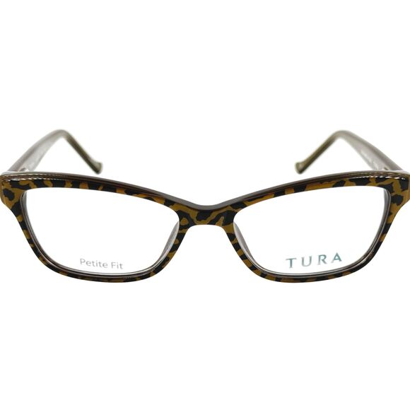 Tura R213 Womens Plastic Eyeglass Frame BRN Brown Black 50-15 main image 4